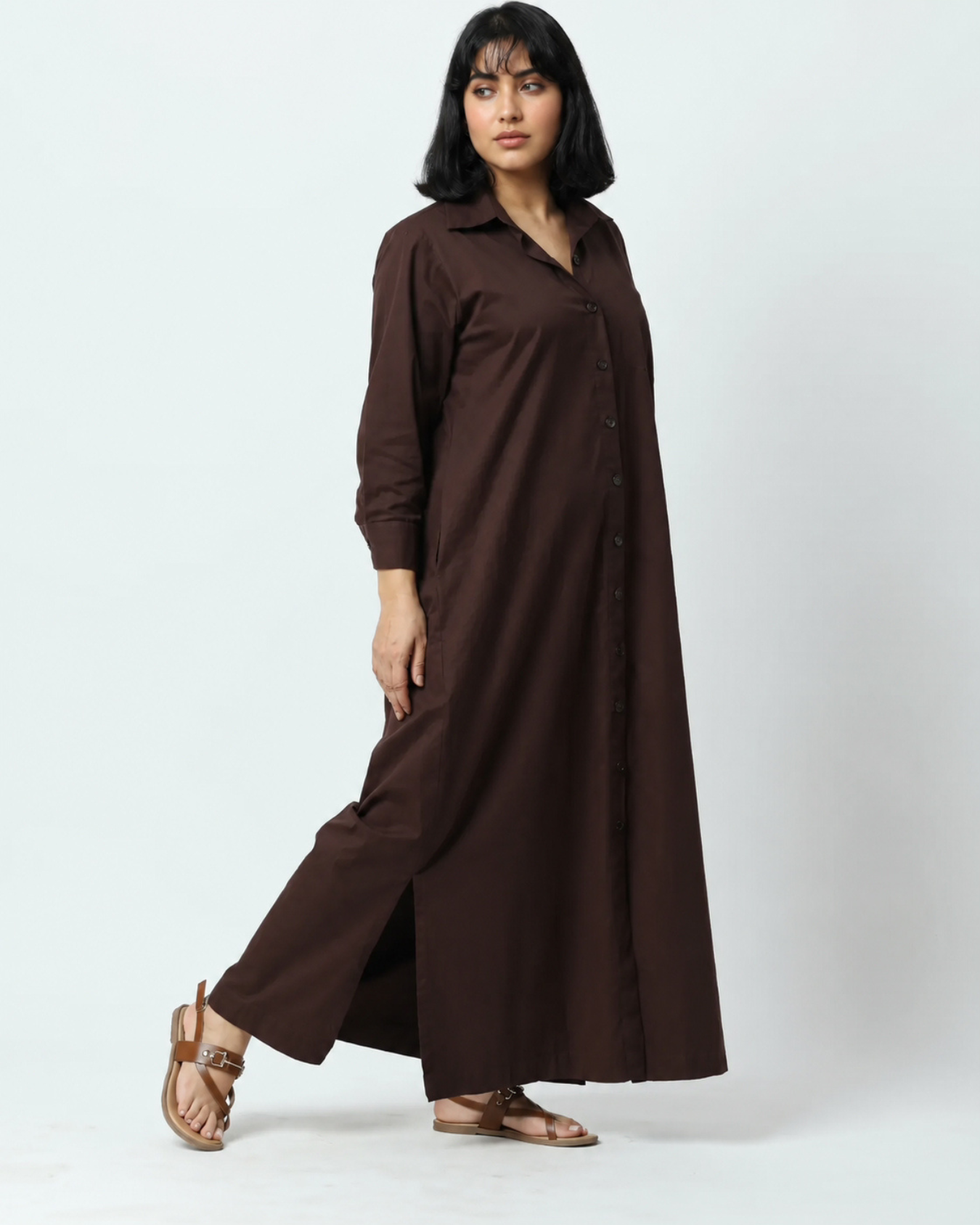 The Cocoa Maxi Shirt Dress | 100% Cotton