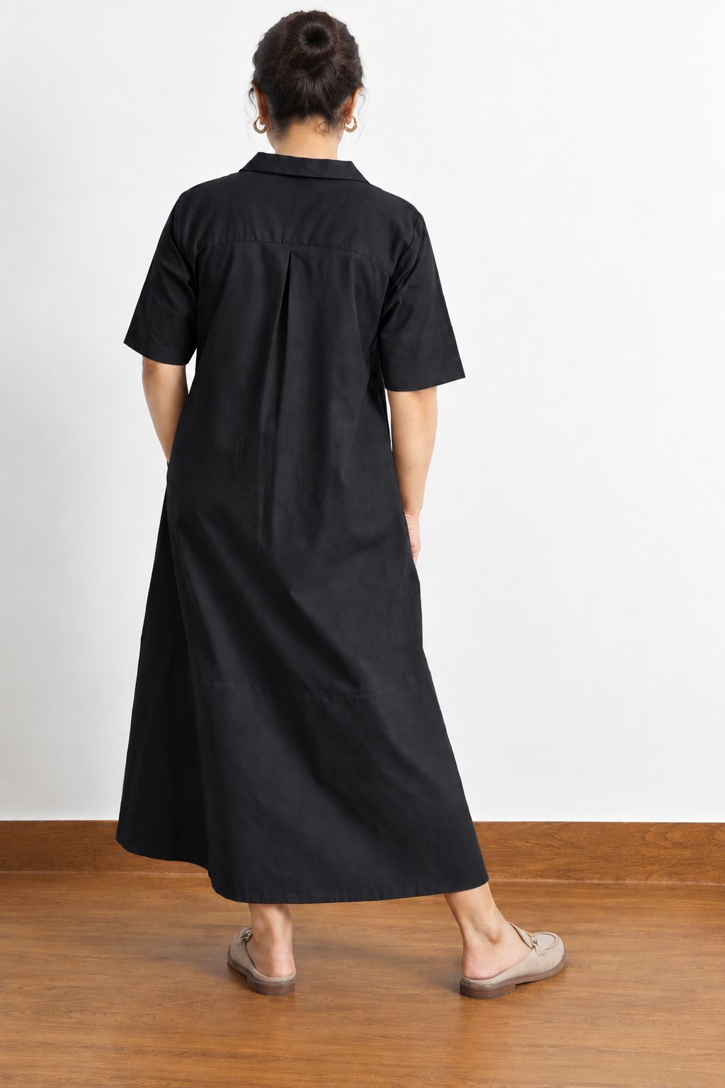 The Black A-Line Dress by Lōma — view 2
