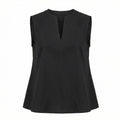 Relaxed-Fit A-Line Top in Black