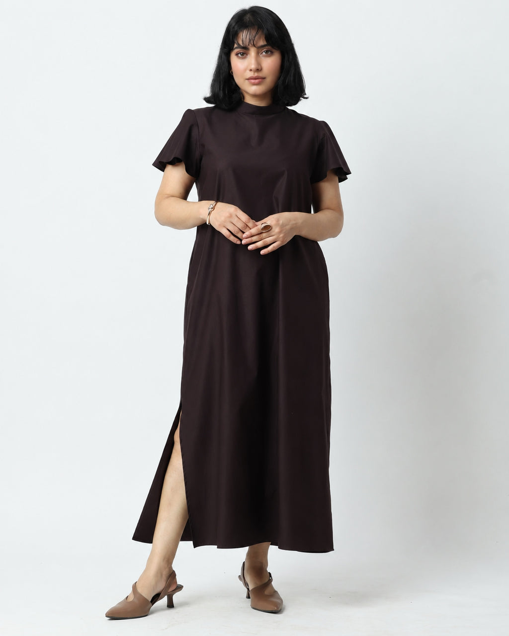 The Cocoa Frill Sleeve Dress | 100% Cotton