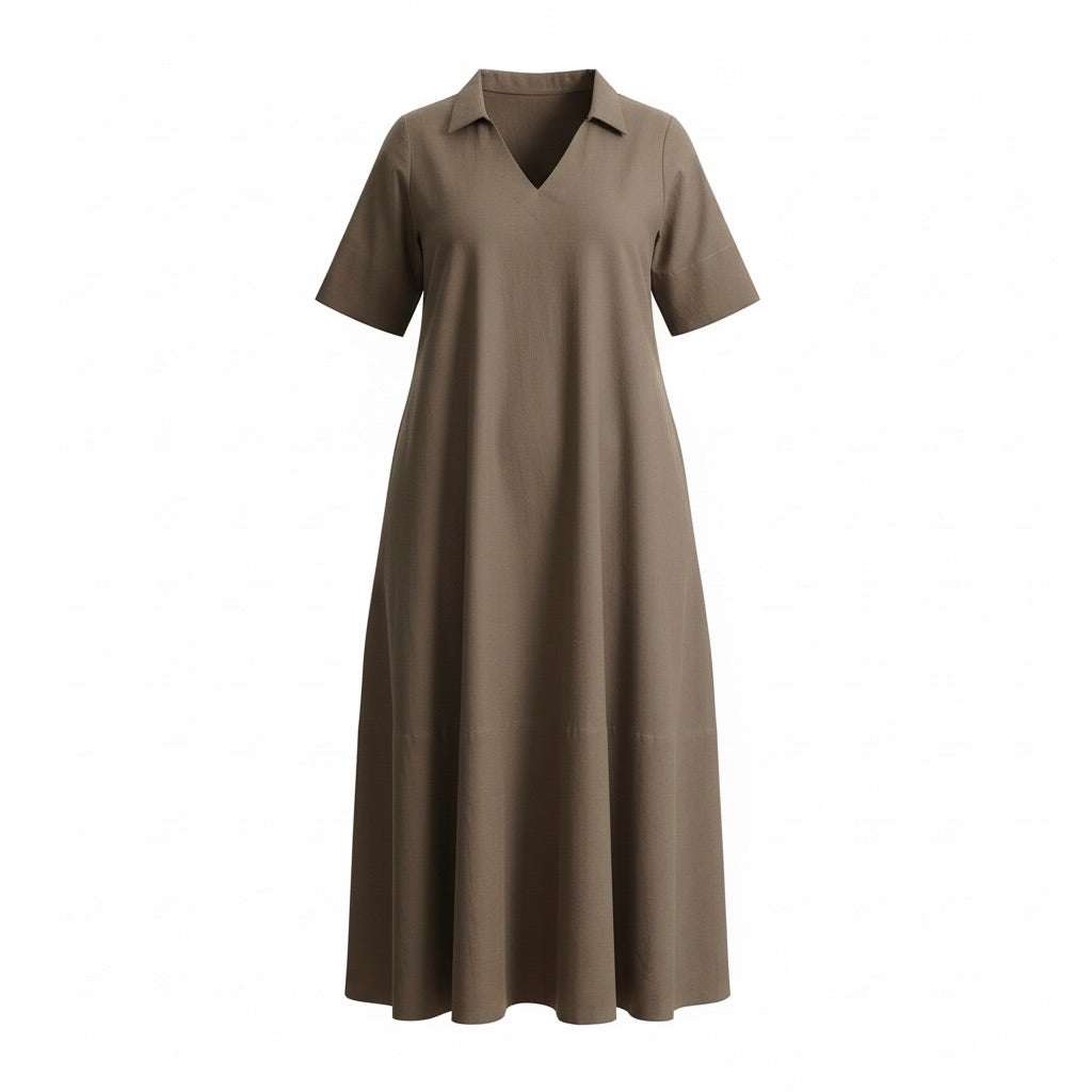 Taupe A-Line Dress