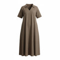 Taupe A-Line Dress