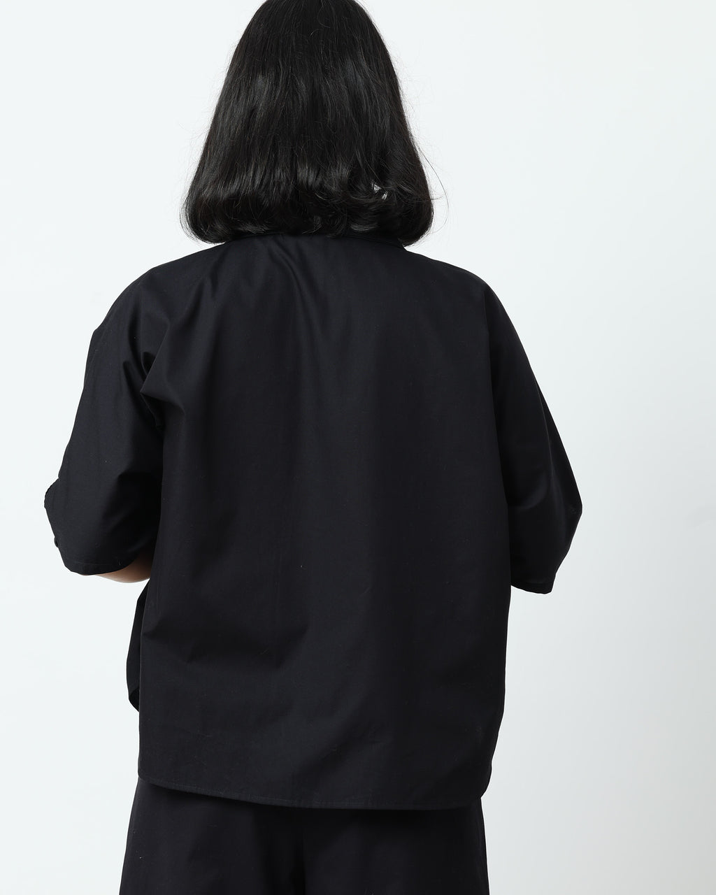 Black Rounded Collar shirt | 100% Cotton