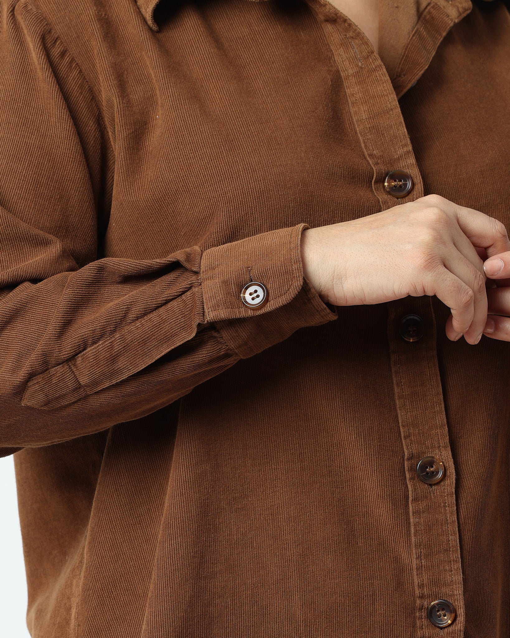 Toffee Brown Relaxed Corduroy Co-ord Set | 100% Cotton