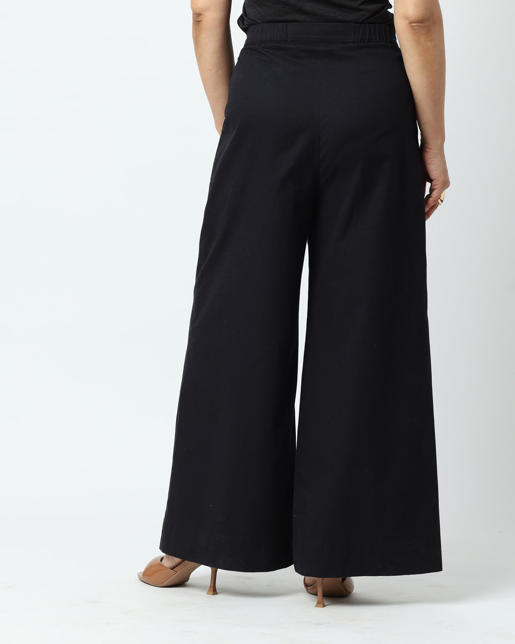 The Black Wide-Leg Trousers | 100% Cotton