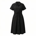 The Utility Dress in Black | 100% Cotton