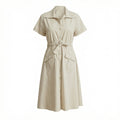 The Utility Dress in Beige | 100% Cotton