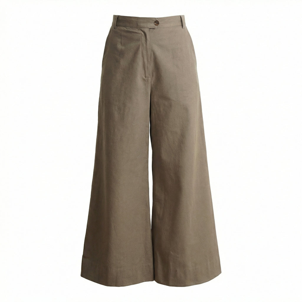 Modern Taupe Wide Leg Pants