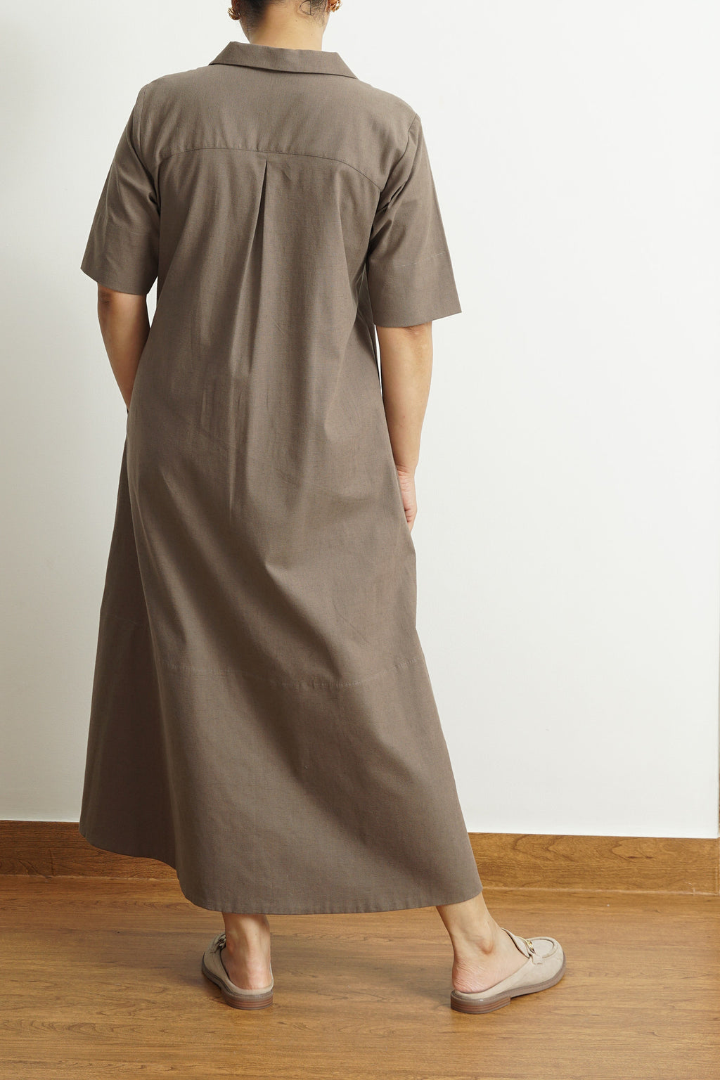Taupe A-Line Dress