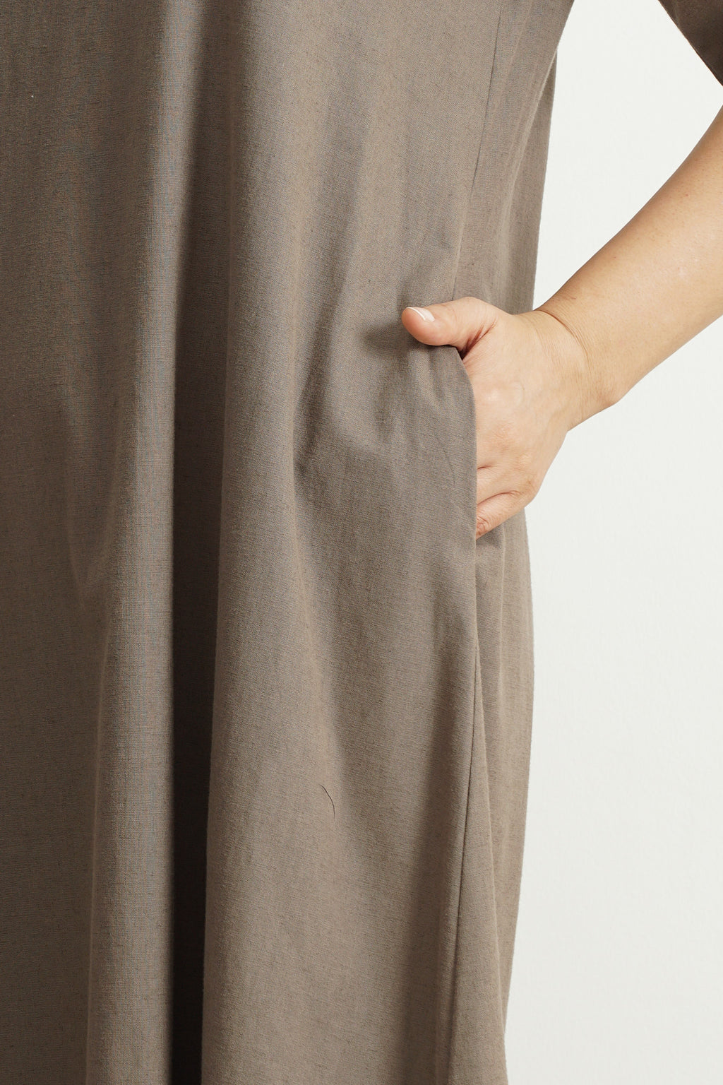 Taupe A-Line Dress