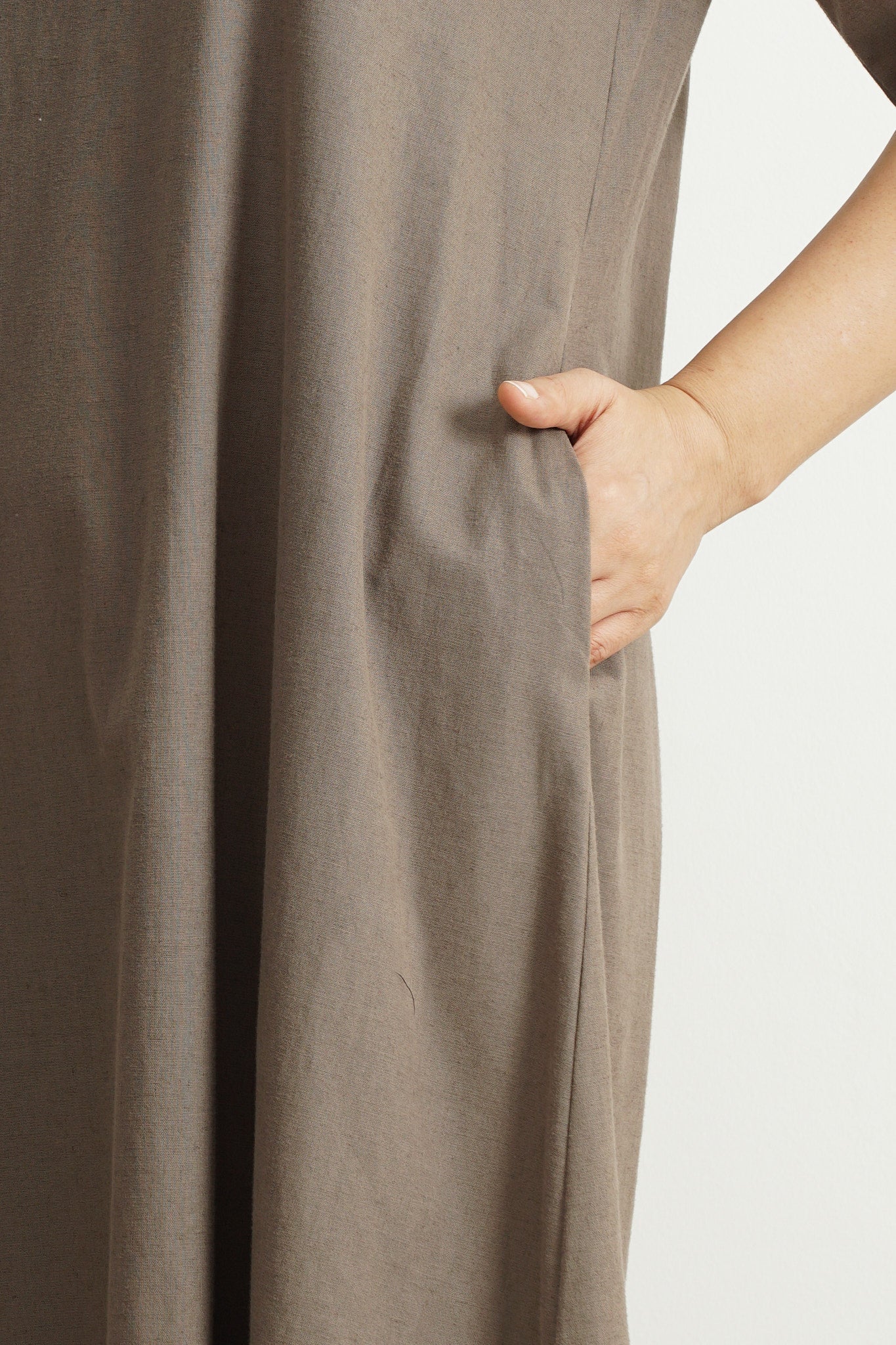 Taupe A-Line Dress