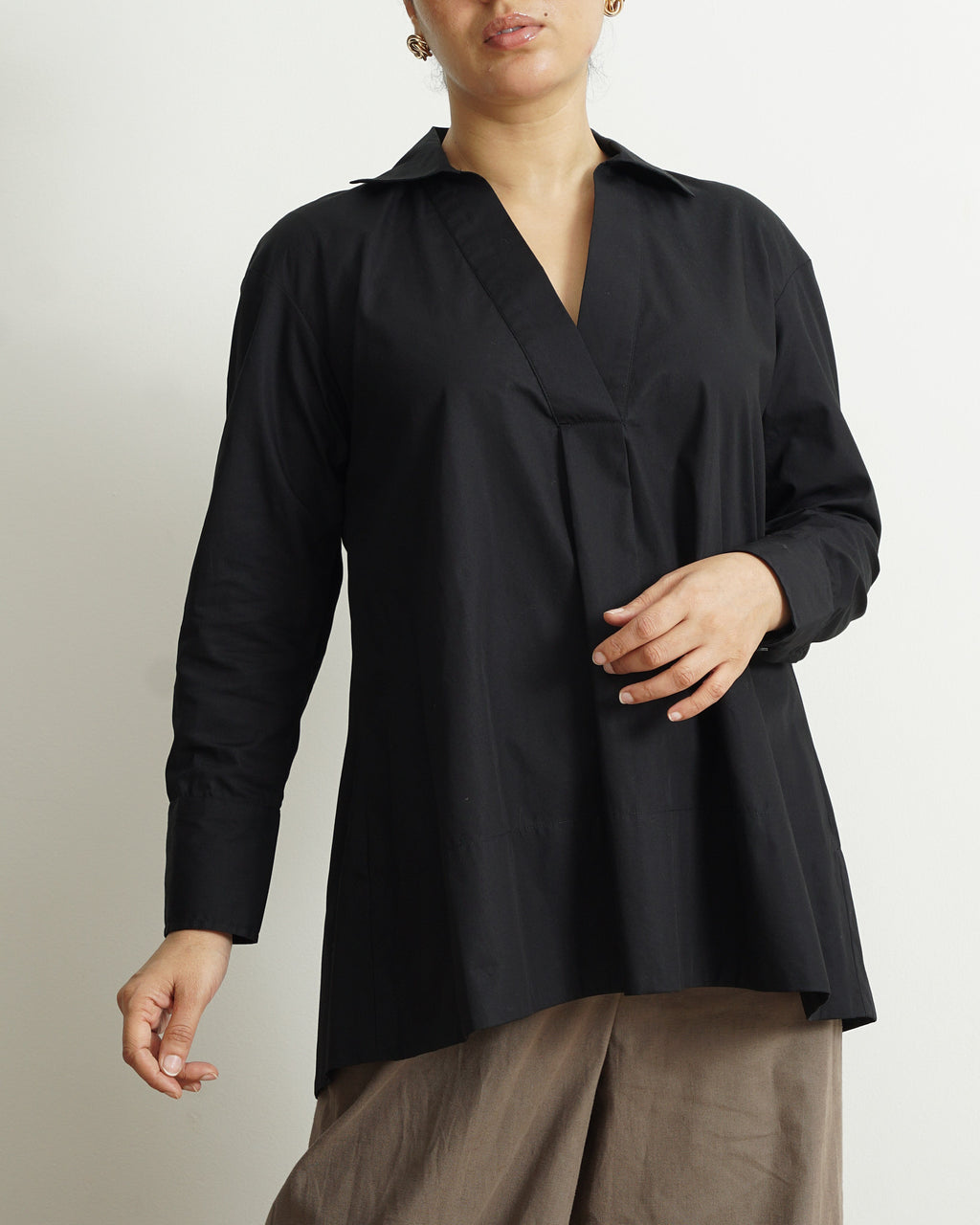 The Black Tunic Top | 100% Cotton