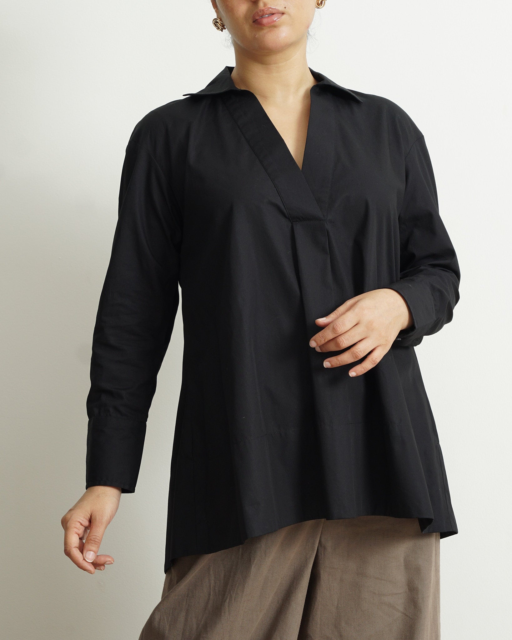 The Black Tunic Top | 100% Cotton