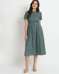 Sage green dress | 100% Cotton