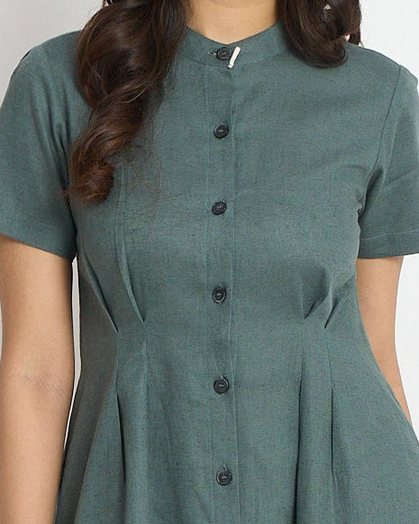 Sage green dress | 100% Cotton