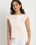 Peach Cap Sleeve Top | 100% Cotton