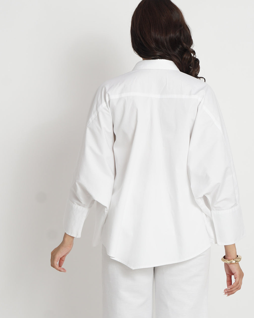 Boxy cotton shirt in White | 100% Cotton
