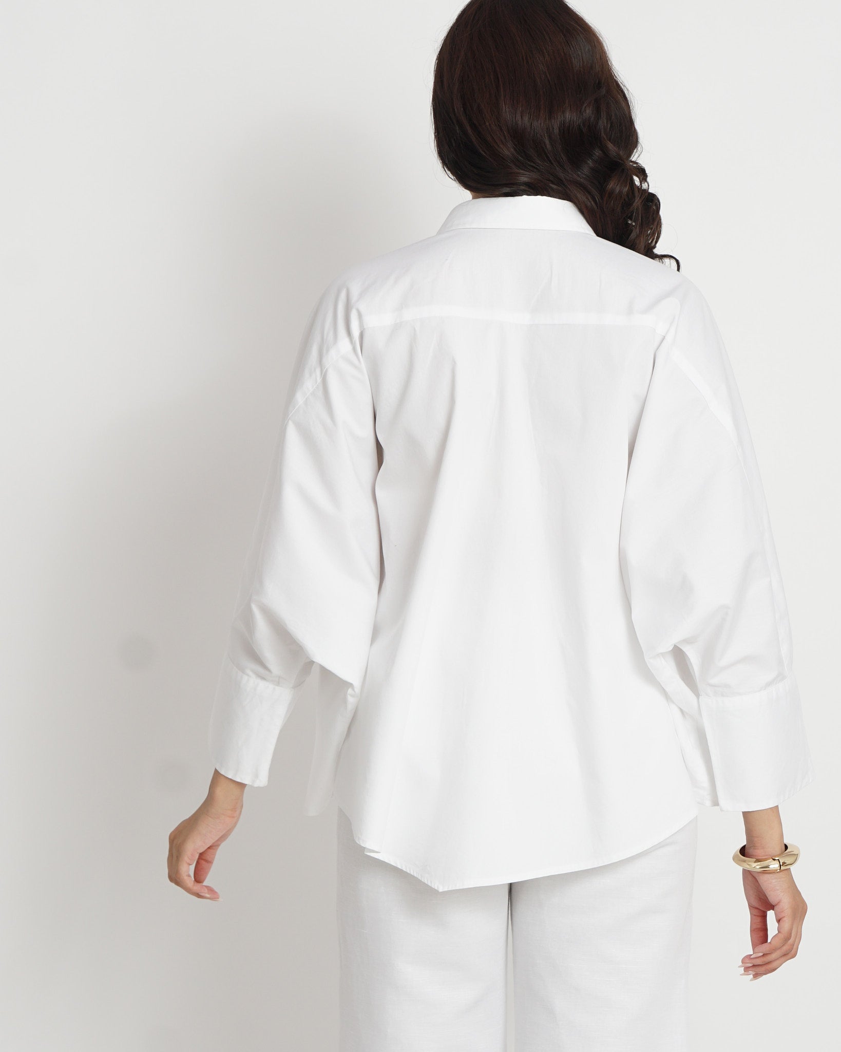 Boxy cotton shirt in White | 100% Cotton