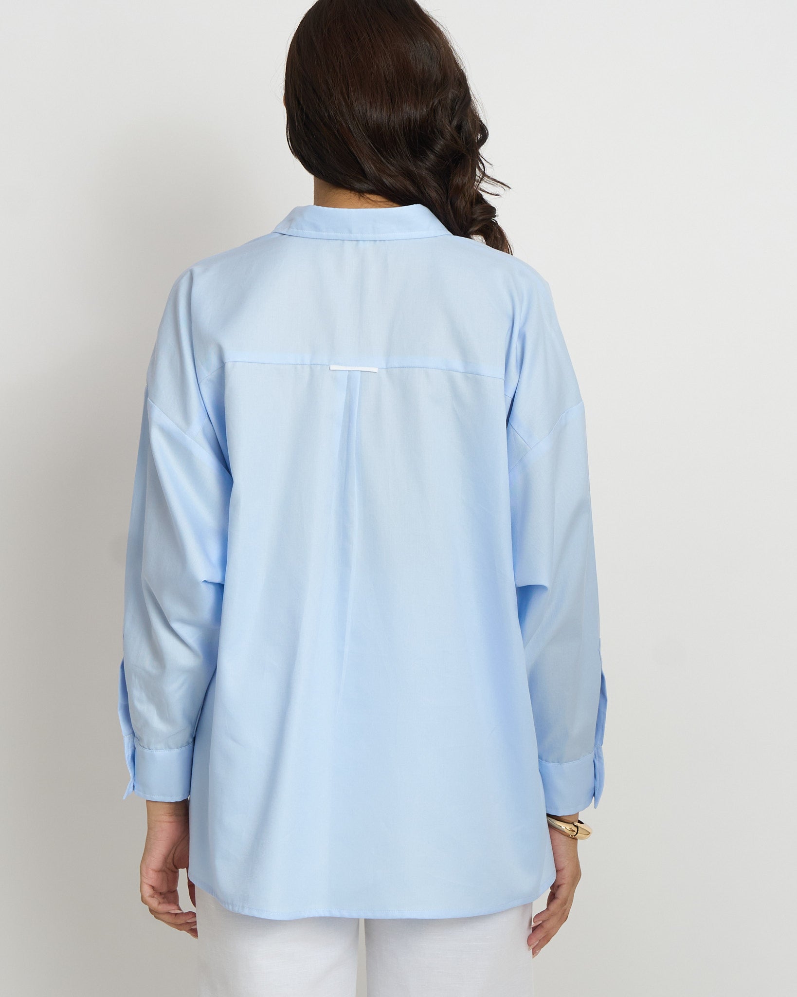 Oversized blue shirt | 100% Cotton
