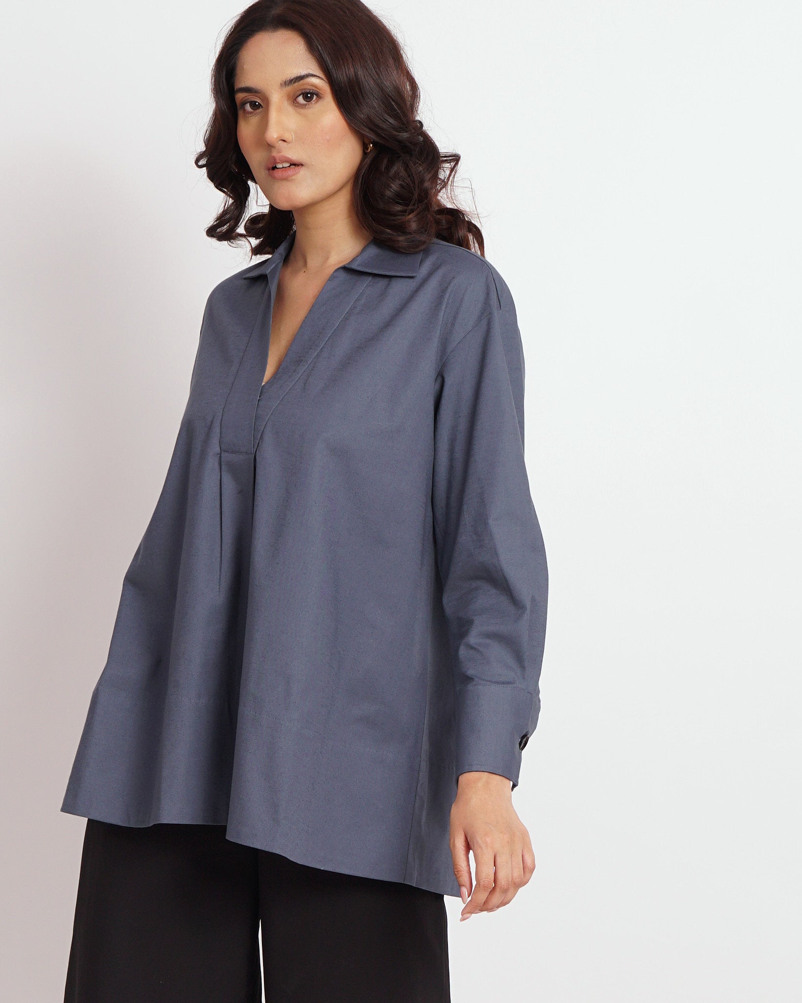 The Swing Tunic Top in Blue | 100% Cotton
