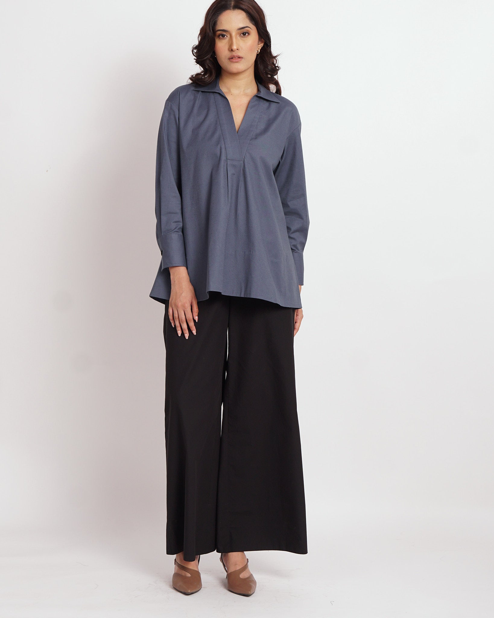 The Swing Tunic Top in Blue | 100% Cotton