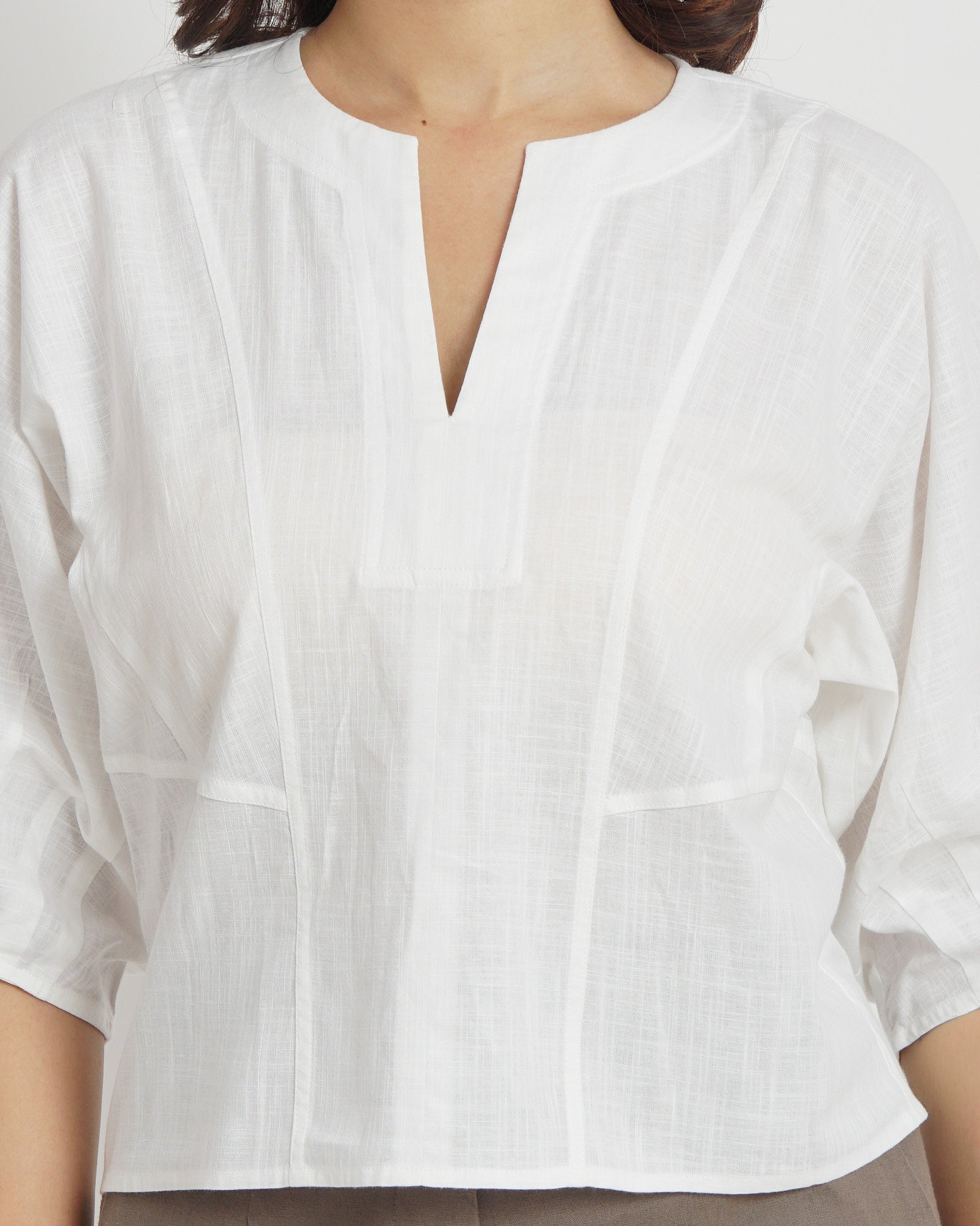 The Artisan Cut Top in White | 100% Cotton