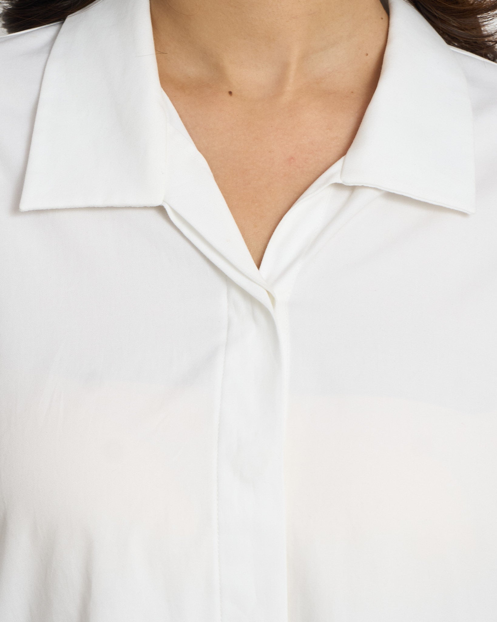 Lõma white shirt dress — back view