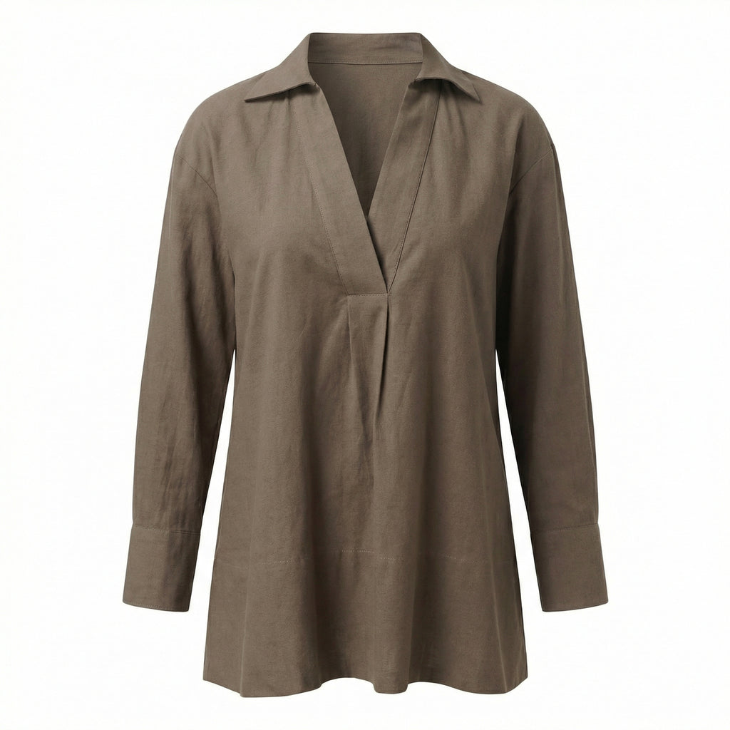 The Swing Tunic Top in Taupe | 100% Cotton