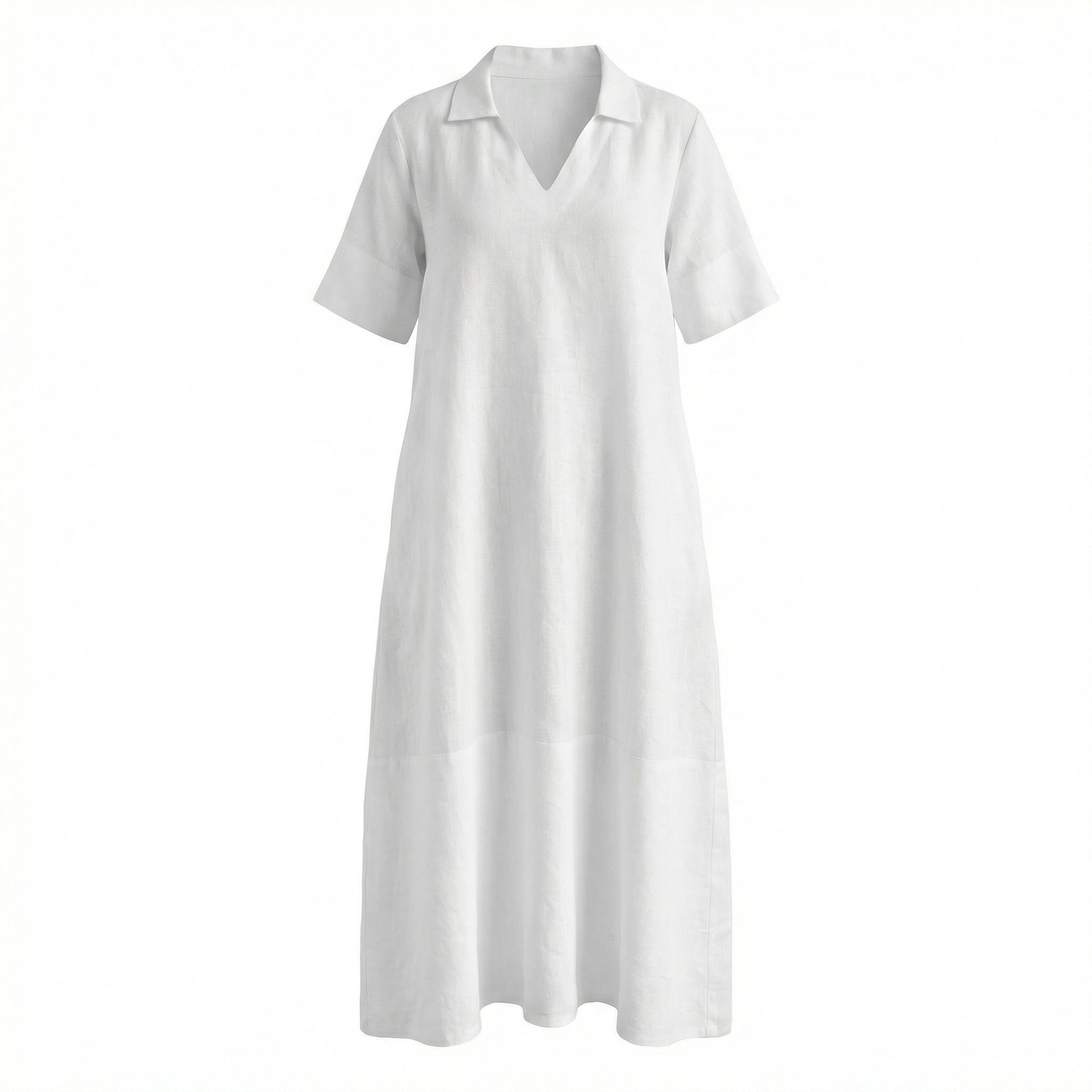 White A-Line Maxi Dress